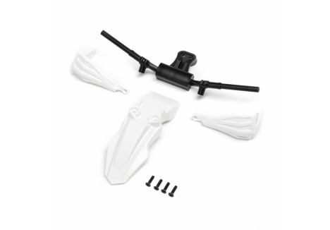LOS Fender, Handguards & Handle Bars, White: PM-SM/MX Z-LOS-2304