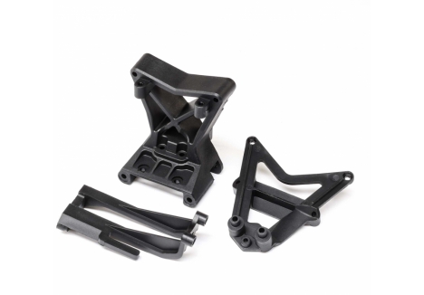 LOS Front Upper Arm/Shock Mount and ESC Mount: RZR Rey Z-LOS231099