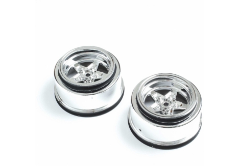 LOS Rear Wheel, Chrome (2): 22S Drag Z-LOS43046