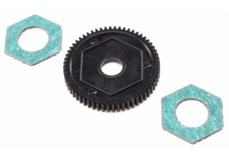 LOS Spur Gear w/ Slipper Pads, 60T, 0.5M: Mini-T 2.0 Z-LOS212016