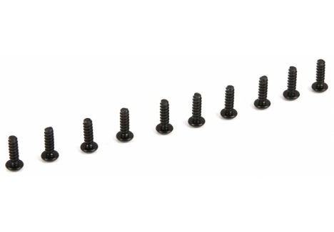 Losi 3x10mm Button Head Socket Cap Self-Tapping Screws Pack 10 Black Z-LOS255005