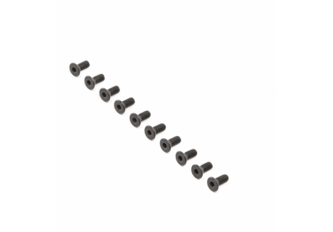 Losi Flat Head Screws Steel Black Oxide M4 x 10mm 10 Pack LOS255016
