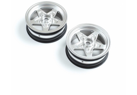 Losi Front Wheel Satin Chrome Pair for 22S Drag RC Car Z-LOS43047