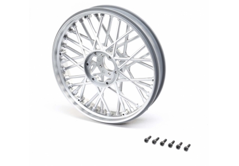 Losi Front Wheel Set Satin Chrome Promoto-MX LOS46002