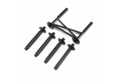 Losi LMT Rear Body Support and Body Posts Black Z-LOS241050