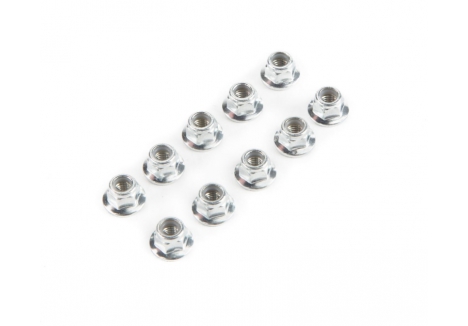 Losi Lock Nut Flanged M5 x 0.8 Serrated Pack of 10 LOS235015