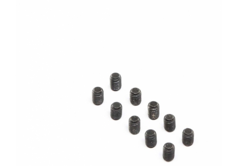 Losi Steel Set Screws Black Oxide Flat Point M4 x 6mm Pack of 10 LOS255021