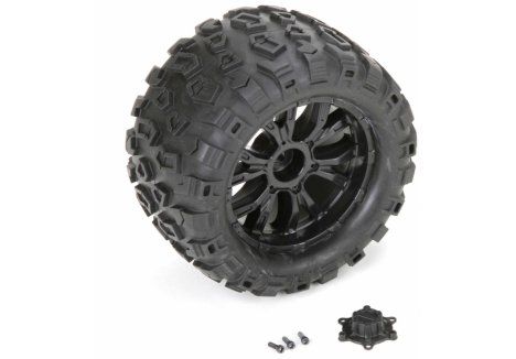 Losi Wheel and Tyre Mounted 2 TEN MT RC Monster Truck Z-LOS43010