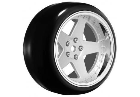 Louise RC 1/10 Drift Wheels Matte Silver 5-Spoke Interchangeable Offset LNHA559T