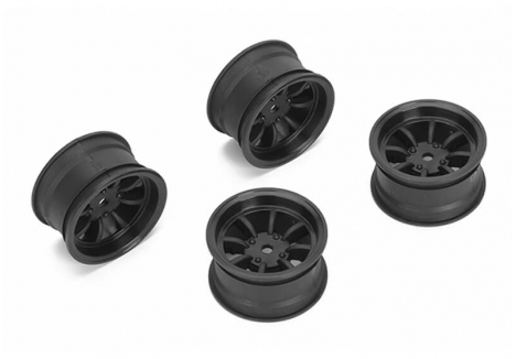LOUISE RC 8 SPOKE WHEEL +4MM (BLACK) LNBA265