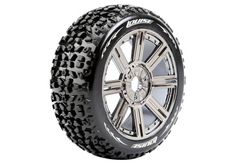 Louise RC B-Mazinger 1/8 Buggy Soft Racing Tyres 17mm Hex Black Chrome L-T3108SBC