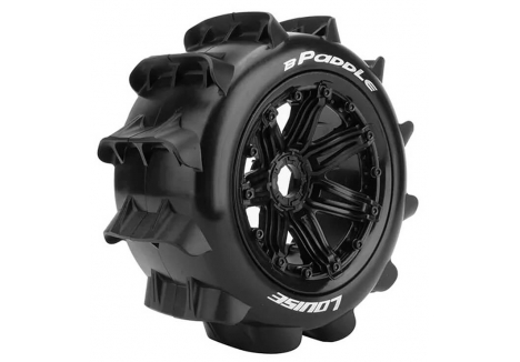 Louise RC B-Paddle 1/5 Rear Sport Hex 24mm Black Beadlock Tyres L-T3280B