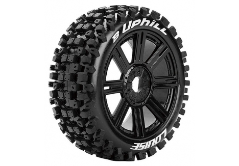 Louise RC B-Uphill 1/8 Off-Road Buggy Soft Tyres Black Spoke 17mm Hex L-T3271SB