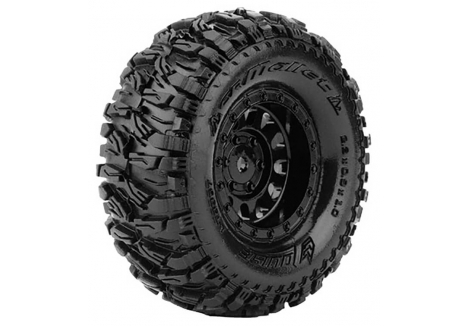 Louise RC CR-Mallet 1/18 1/24 Scale Crawler Wheel and Tyre Set Black L-T3367VB
