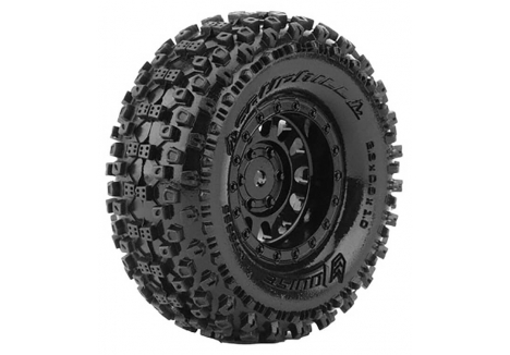 Louise RC CR Uphill 1/24 Crawler Wheel and Tyre Set Super Soft Black L-T3369VB