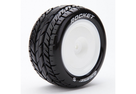 Louise RC E-Rocket 1/10 4WD Soft Racing Buggy Tyres White 12mm Hex L-T3188SWKR