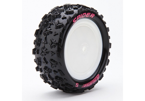 Louise RC E-Spider 1/10 4WD Front Soft Buggy Tyres 12mm Hex White L-T3198SWKF