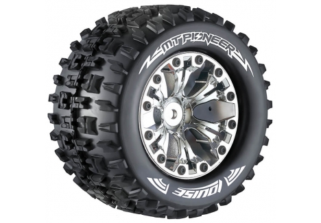 Louise RC MT-PIONEER 1/10 Wheel Tyre Set Chrome Soft Compound 12mm Hex L-T3202SC
