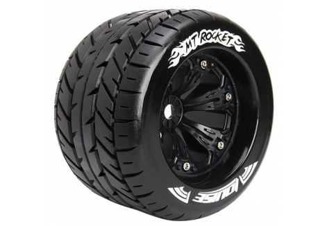 Louise RC MT-Pioneer 1/8 Sport Black E-Revo Wheel Tyre Set L-T3218BH