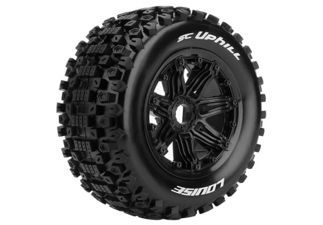 Louise RC SC-Uphill 1/5 Sport Hex 24mm Wheel Tyre Set Black L-T3293B