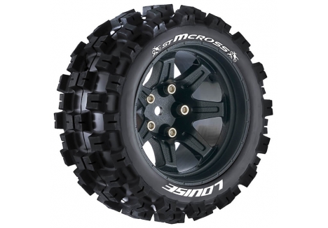 Louise RC ST-MCross 1/10 Stadium Truck Soft Tyres 14mm Hex Black L-T3272SBM