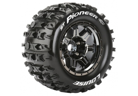 LOUISE RC ST-PIONEER 1/8 SPORT 0" OFFSET HEX 17MM BLACK CHROME L-T3325BC