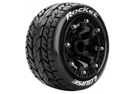 Louise RC ST-ROCKET 1/16 Soft Compound RC Stadium Truck Tyres Black L-T3188SB