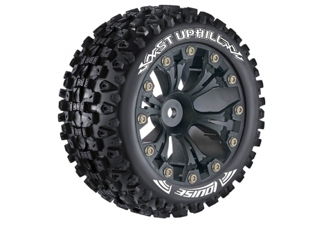 Louise RC ST-Uphill 1/10 Soft Compound Black Beadlock RC Tyres 12mm Hex L-T3211SB