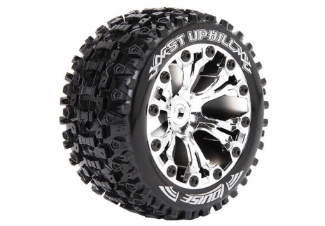 LOUISE RC ST-Uphill 1/10 Soft Compound Chrome Bearing Tyres GP JATO L-T3211SCB