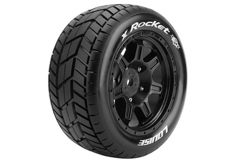 Louise RC X-Rocket 1/5 Black Pre-Mounted Tyres Traxxas X-Maxx L-T3295B