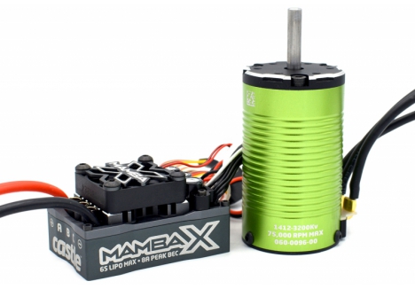 MAMBA X SCT,Ã‚Â  SENSORED, 25.2V WP ESC w/1412-2100KV 5MM COMB