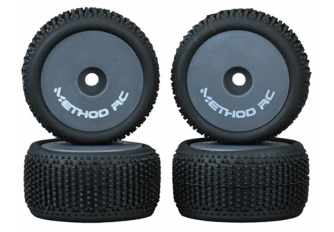 Method RC NitraGrip 1/24 Truck Tyres F/R 7mm Hex Grey MTD0505G