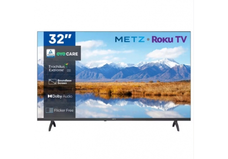 Metz 32" 2K DLED Smart TV with Roku OS, HDMI 2.1 and Freely – Black – 32MTF6000ZUK