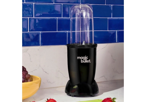 Nutribullet Black Food Processor - All-in-One Magic Bullet Kit with Resealable Lids MB1001S - 02227