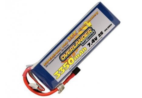 Overlander 3350mAh 7.4V 2S 35C LiPo Battery Deans Connector 2569DEANS