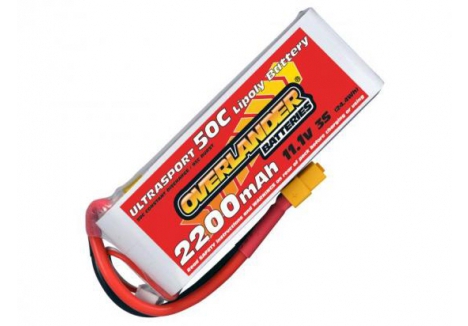 Overlander Ultrasport 2200mAh 3S 11.1V 50C LiPo Battery XT60 3344