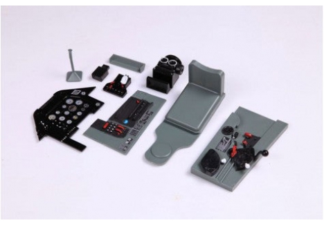 Plastic Scale Cockpit (for 1700mm P51 Red Tail)