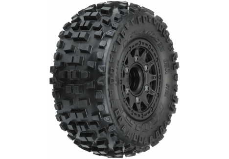 PRO 1/10 Badlands Front/Rear 2.2"/3.0" SC Mounted 12mm Black Rai G-PRO1182-10