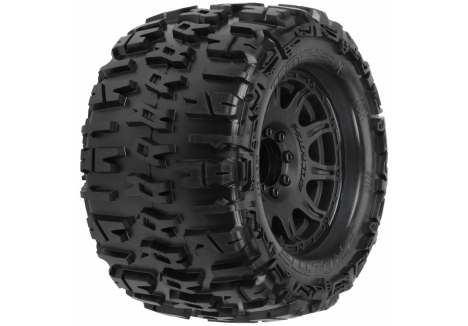 PRO 1/8 Trencher X F/R 3.8" MT Tires Mounted 17mm Blk Raid (2) G-PRO1184-10