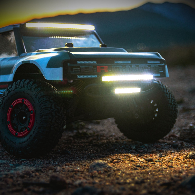 thumbnail image 2 of RCLIONS RC Roof Rack Light Bar 6LEDs Lamp For TRX4M Bronco 1/18th RC Crawler Car Upgrades Parts 2 of 13