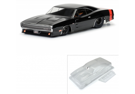 Pro-Line 1/10 1970 Dodge Charger Clear RC Drag Car Body Shell G-PRO3599-00