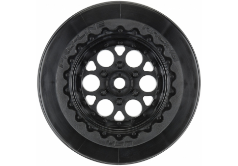 Pro-Line 1/10 Showtime+ Wide SC Drag Wheels Black 2.2/3.0 12mm Hex G-PRO2794-03