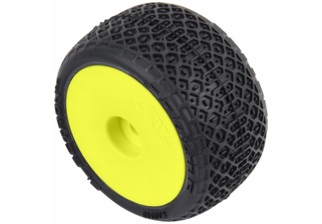 Pro-Line 1/28 Electron 2.0 Micro-T Pre-Mounted Tyres Yellow 7mm Hex G-PRO1031512