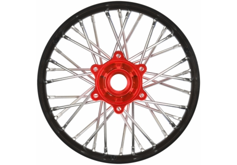 Pro-Line 1/4 Pro-Spec Aluminium V2 Bead Rear Wheel Black Red G-PRO283700T2