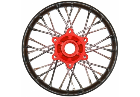 Pro-Line 1/4 Pro-Spec Aluminium V2 Bead Rear Wheel Black Red G-PRO284800T2