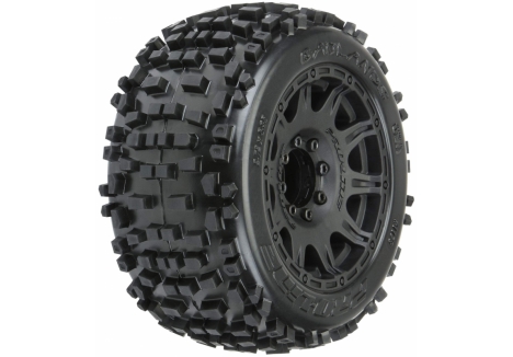 Pro-Line Badlands 1/8 3.8 inch MT Tyre Mounted 17mm Black Raid G-PRO1178-10