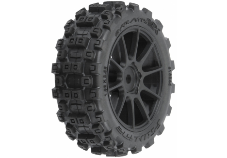Pro-Line Badlands MX 1/8 RC Buggy Tires MTD Black Wheels G-PRO1024610