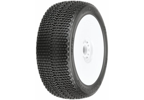 Pro-Line Buck Shot S3 1/8 Buggy Pre-mounted Tyres 17mm White G-PRO9062-233