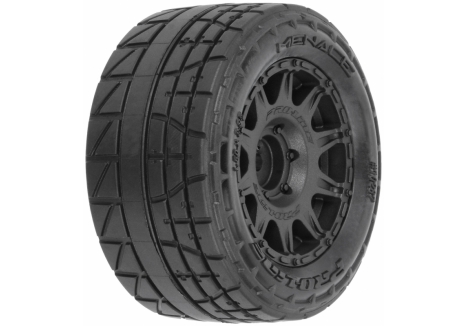 Pro-Line Menace 1/18 Street Tyres Mounted 12mm Black RC Truck G-PRO1028710