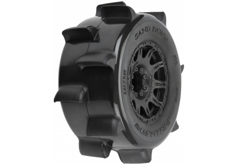 Pro-Line Sand Paw HP 1/8 Belted RC Tyres 3.8 inch Mounted Black G-PRO1026810